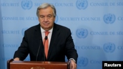 El secretario general de la ONU, Antonio Guterres, informó a la Asamblea General que 14 países tenian deudas morosas con el organismo mundial.