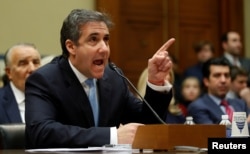 Michael Cohen, the former personal attorney of U.S. President Donald Trump, testifies before a House Committee on Oversight and Reform hearing on Capitol Hill in Washington, Feb. 27, 2019.