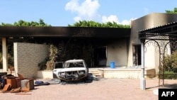 U.S. embassy compound following overnight attack, Benghazi, Sept. 12, 2012.