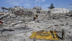 The destroyed Luhansk International Airport on September 11, 2014. (Philippe Desmazes/AFP)
