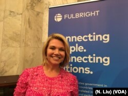 Former State Department spokesperson Heather Nauert, seen in this undated photo, is one of three new members appointed by President Donald Trump to the Fulbright Foreign Scholarship Board.