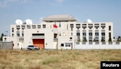 A general view shows China's embassy in Bishkek, Kyrgyzstan, August 30, 2016.