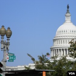 Gedung parlemen Amerika Serikat, Capitol Hill, di Washington.