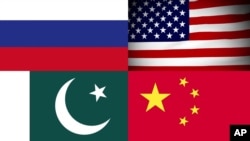 Rossiya, AQSh, Pokiston va Xitoyning ko'plab manfaatlari mushtarak, deydi ekspertlar, lekin qarashlar eskicha