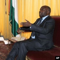 Ivory Coast leader Laurent Gbagbo at the presidential palace in Abidjan, Dec 30 2010.