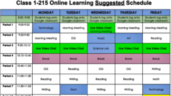 розклад занять у першому класі