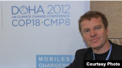 Dan Morrell, president and CEO of CHANT, at the UN Climate Change Conference in Doha. (Photo by Spenser Style)