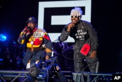 Antwan "Big Boi" Patton and André "André 3000" Benjamin of Outkast perform at the Voodoo Music Experience on Friday, Oct. 31, 2014, in New Orleans.