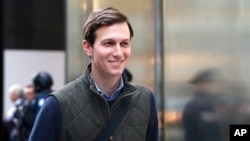 Jared Kushner, son-in-law of of President-elect Donald Trump walks from Trump Tower, Nov. 14, 2016, in New York.
