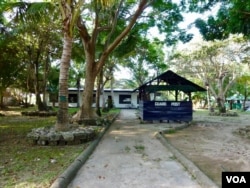 A military outpost on the island. (D. Agnote for VOA)
