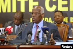 FILE - Jose Eduardo dos Santos, Angola's president at the time, attends a party meeting in Luanda, Angola, Dec. 2, 2016. During his years in power, dos Santos is alleged to have overseen an endemic culture of corruption.