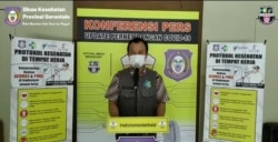 dr. Triyanto Bialangi Juru Bicara Satgas COVID-19 Provinsi Gorontalo. Selasa (21/6/2021), dalam tangkapan layar. (Foto: VOA/Yoanes Litha)