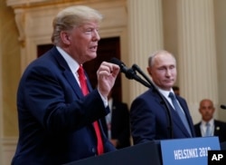 El presidente Donald Trump y presidente el ruso Vladimir Putin en julio en Helsinki.