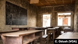A classroom in the EMCI school in Lassa, where much of the help comes from nongovernmental organizations.