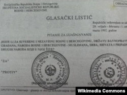 Referendumski listić iz 1992.