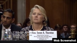 FILE - Susan Thornton, acting assistant secretary of state for East Asian and Pacific Affairs