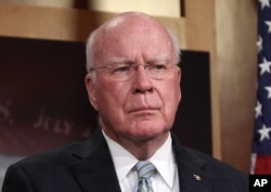 FILE - Democratic Senator Patrick Leahy on Capitol Hill in Washington.