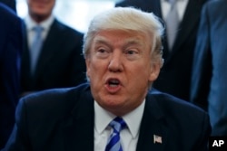 President Donald Trump in the Oval Office of the White House, March 24, 2017.