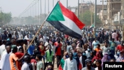 Thousands march in Khartoum on June, 30, 2020, demanding justice for the people killed by security forces during last year’s street protests.