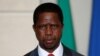 Le président de la Zambie Edgar Lungu au Palais de l'Élysée, à Paris, le 8 février 2016.
