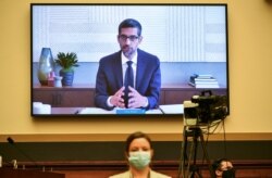 Google CEO Sundar Pichai testifies before the House Judiciary Subcommittee on Antitrust, Commercial and Administrative Law during a hearing on "Online Platforms and Market Power".