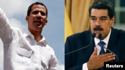 Nicolas Maduro et Juan Guaido.