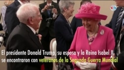 Trump, Melania y la Reina Isabel dan sus respetos a veteranos de la Segunda Guerra Mundial