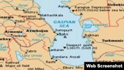 Xəzər dənizinin xəritəsi