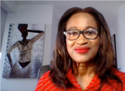 Naquetta Ricks, a Liberia native seeking office in Colorado, says candidate training taught her skills such as fundraising. (Skype/VOA)