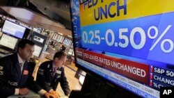 Suasana di Bursa Efek New York.