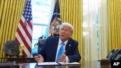 دونالد ترامپ، رئیس‌جمهوری ایالات متحده.