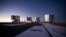 This image of the Paranal platform of the Four Unit Telescopes of the Very Large Telescope was taken right after sunset. (Credit: ESO/H.H.Heyer)