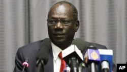 Information Minister Michael Makuei told a World Press Freedom Day audience South Sudan is the only country in the world where journalists have not been taken to court for what he called 'false reporting.' 