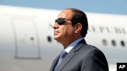 FILE - Egyptian President Abdel-Fattah el-Sissi.