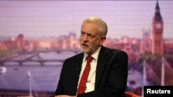 Jeremy Corbyn, Pemimpin Partai Buruh dalam interview di acara BBC, Marr Show, di London, 11 Juni 2017. 