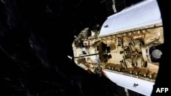 Fotografija Ruske svemirske agencije Roskosmos na kojoj se vidi Ruski višenamenski laboratorijski modul "Nauka", snimljena 29. jula 2021. (Foto: Oleg Novitski)