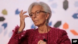 Christine Lagarde, managing director of the International Monetary Fund, attends the opening session of the Opportunities for All economic conference in Marrakech, Morocco, Jan. 30, 2018.
