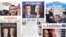 French newspaper front pages report the winners of the first round of the French presidential election, centrist candidate Emmanuel Macron and far-right candidate Marine Le Pen, April 24, 2017. 