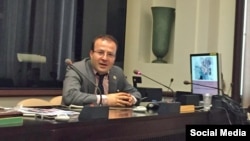 FILE - British-Iranian anthropologist Kameel Ahmadi is seen in a 2016 photo from his Facebook page.