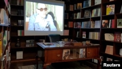 Office of late author Naguib Mahfouz in his museum in Cairo, Egypt, July 14, 2019.