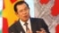 Cambodia's Prime Minister Hun Sen speaks with media during a news conference at the Government Office in Hanoi, Vietnam October 4, 2019. 