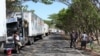 Se calcula que la fila de camiones varados en el lado nicaragüense de la frontera con Costa Rica se extiende por 30 kilómetros.