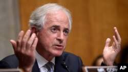 Le sénateur Bob Corker, président de la Commission des Affaires étrangères du sénat, à Washington, le 25 juillet 2018.