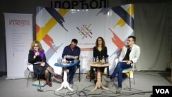 Promocija knjige "Istorija Kosova u školskim udžbenicima Kosova, Albanije, Srbije, Crne Gore i Makedonije" kosovskog autora Škeljzena Gašija, u sklopu poslednjeg dana festivala kosovske kulture u Beogradu "Mirdita, dobar dan". u Dorćol placu u Beogradu, 1. juna 2019.
