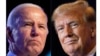 Presiden Joe Biden, kiri, 5 Januari 2024, dan calon presiden dari Partai Republik mantan Presiden Donald Trump, kanan, 19 Januari 2024. (Foto: AP)