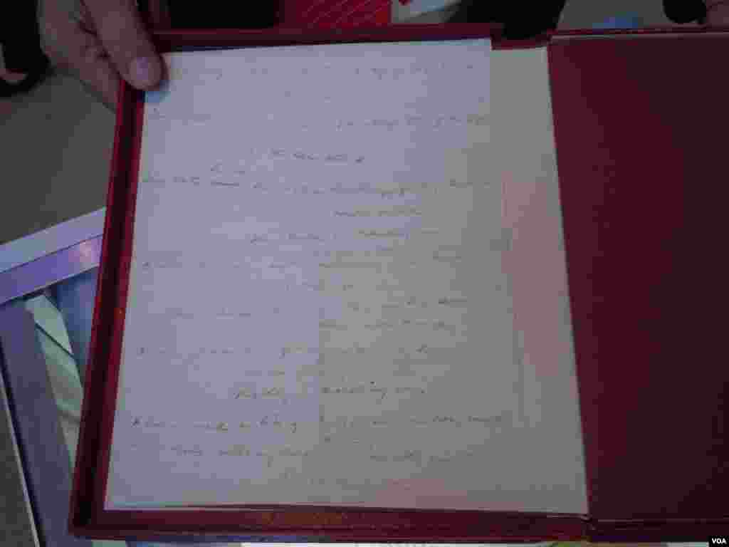 The original draft of "The Battle Hymn of the Republic" written by Julia Ward Howe in November 1861. 