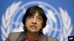 United Nations High Commissioner for Human Rights Navy Pillay, Jan. 2011 (file photo).