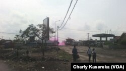 Des manifestants ont érigés des barricades à Goma, capitale de la province du Nord-Kivu, 26 mai 2016. VOA/Charly Kasereka