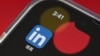 The LinkedIn China application on a mobile phone in Beijing, Oct. 15, 2021.