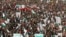 Houthi supporters in Sanaa protest against airstrikes launched by the U.S. and U.K. on Houthi targets in Yemen on January 12, 2024. (Khaled Abdullah/Reuters)
